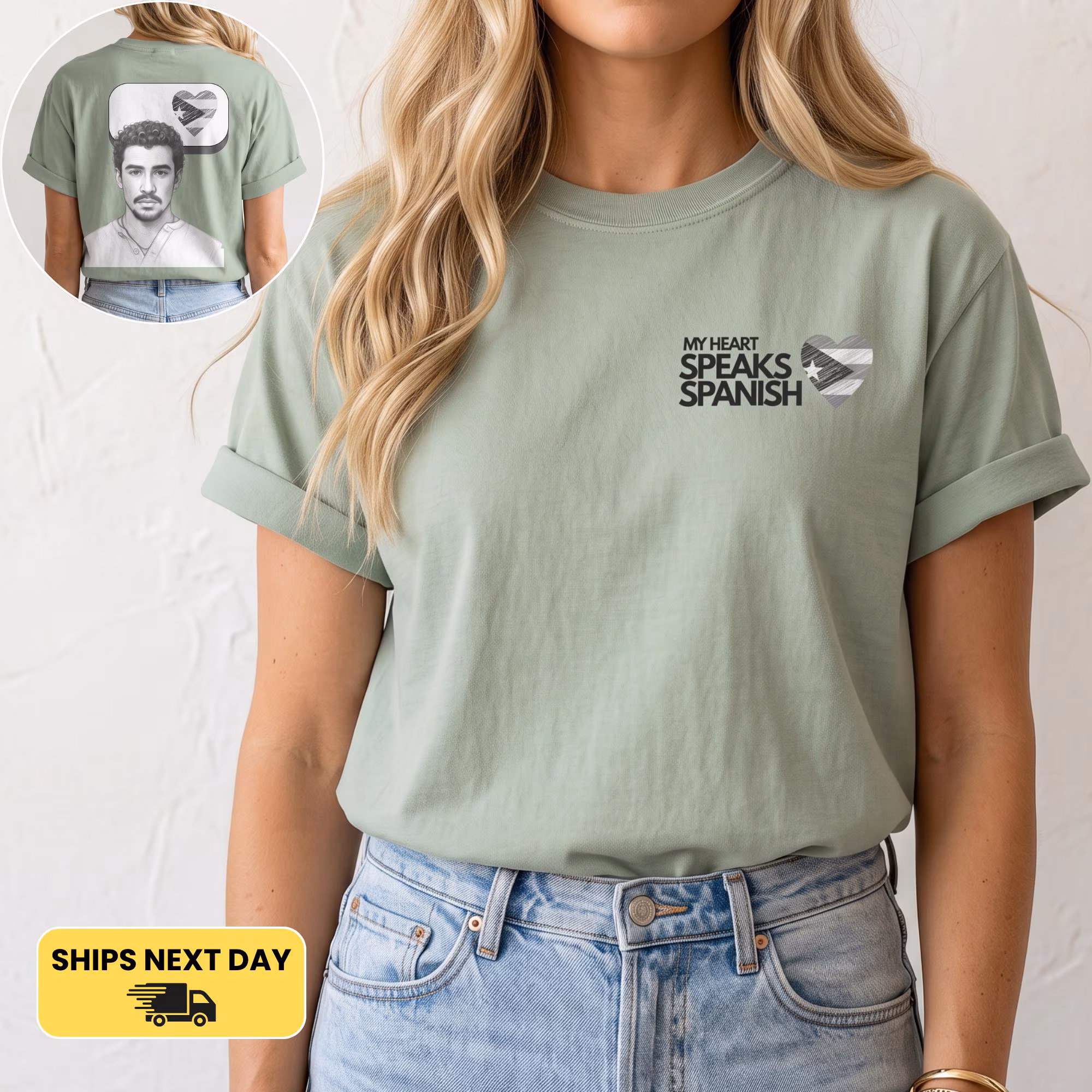 My Heart Speaks Spanish Tee — photo 2